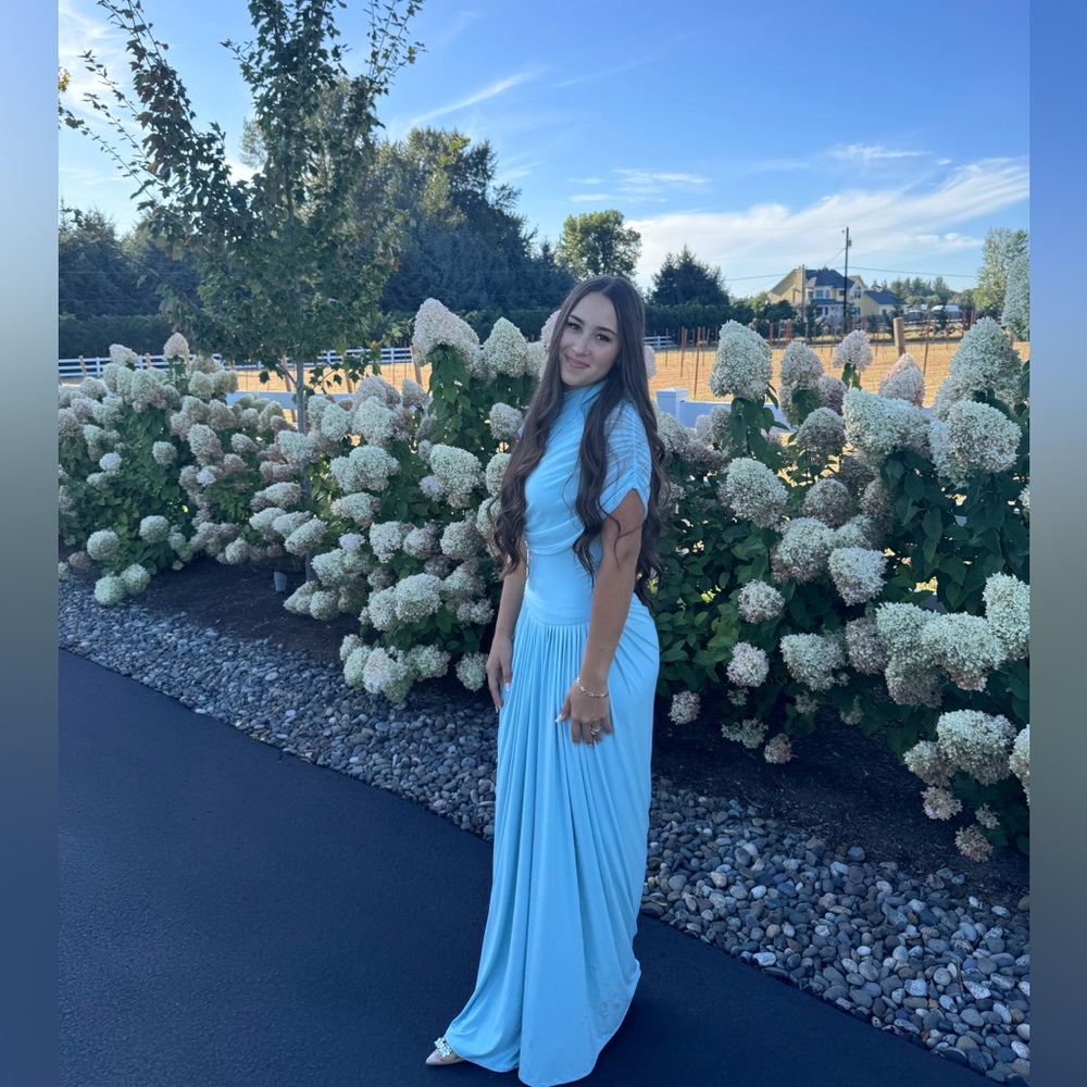 Blue maxi formal dress miss rosier.